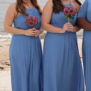 Alicepub Halter Chiffon Bridesmaid Dress